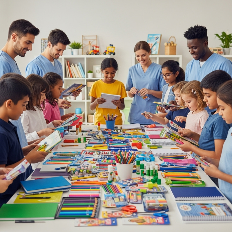 Donation of Stationery to Orphanage Kids Donation of Stationery to Orphanage Kids