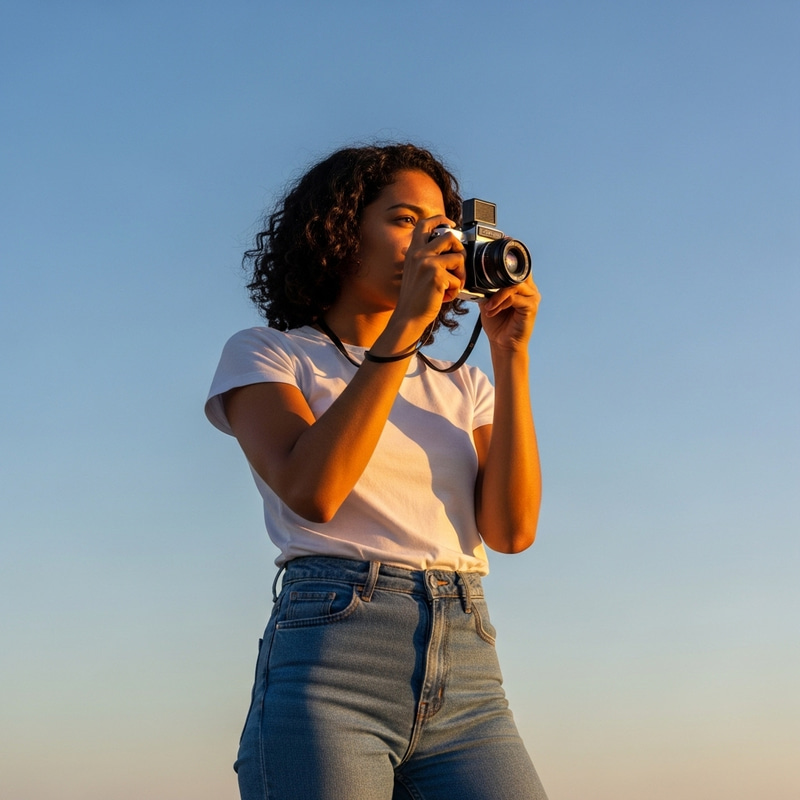 Cuban Descend Capturing Perfect Shot Under Blue Sky Cuban Descend Capturing Perfect Shot Under Blue Sky