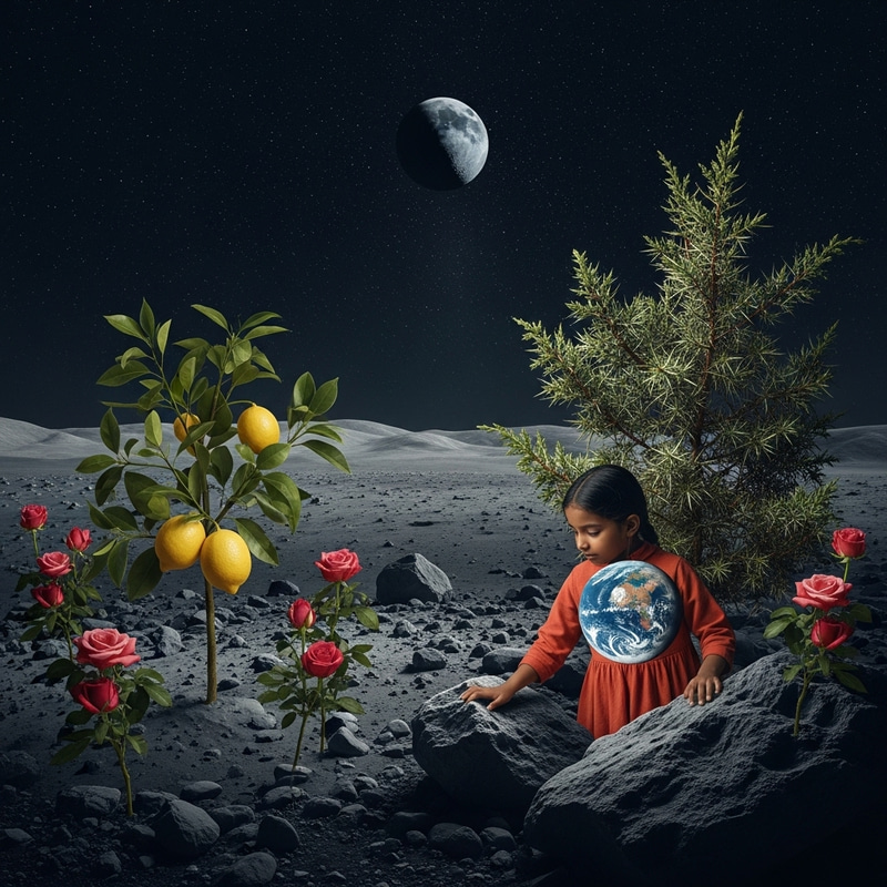 Lemon & Rose Garden: Moon, Juniper, & Girl's Stroll
