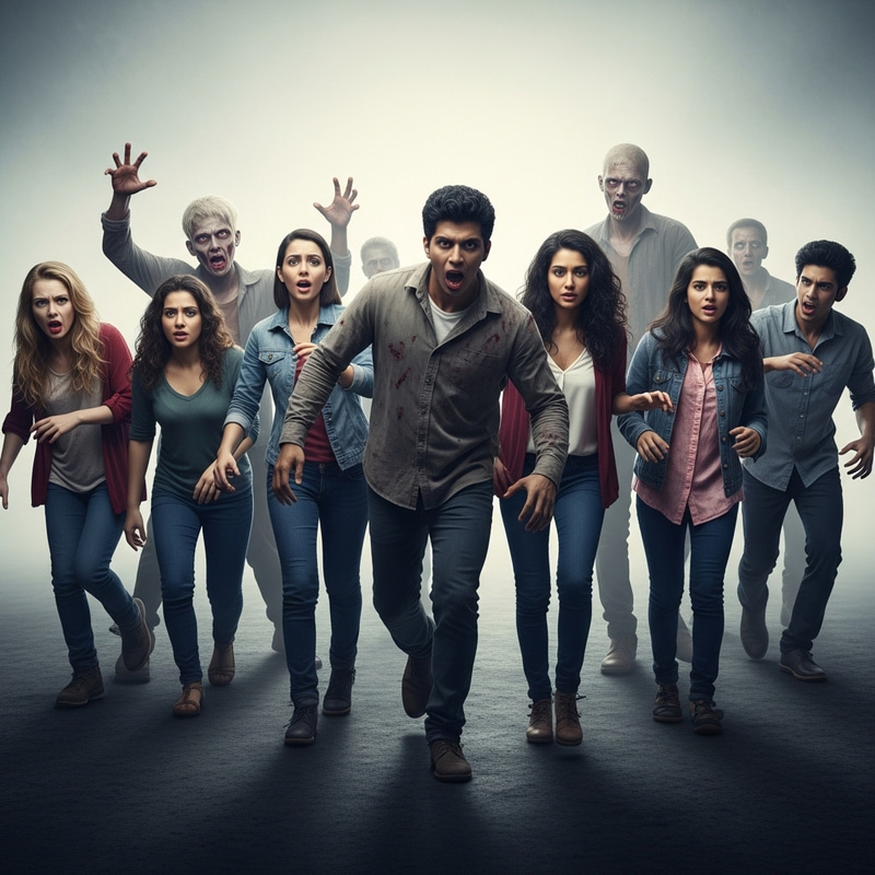 Zombies Chasing Students: Terrifying Apocalypse Scenes Zombies Chasing Students: Terrifying Apocalypse Scenes