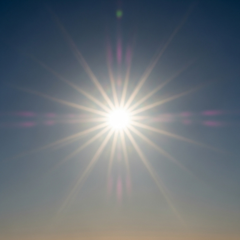 Bright Sun: A Radiant Display in the Clear Sky