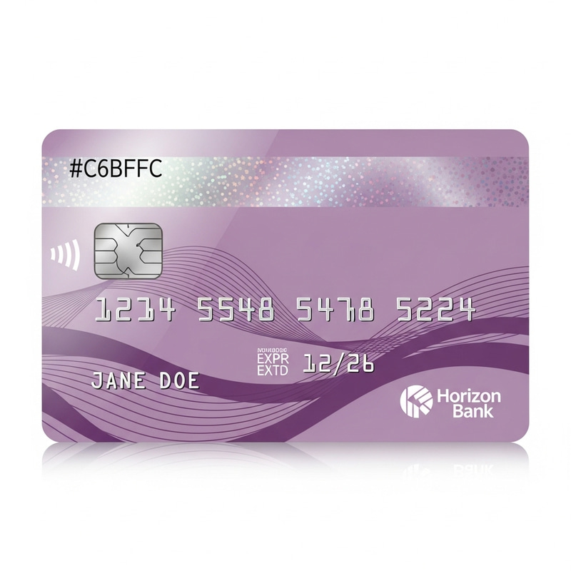 Modern Light Purple Debit Card Design | Website Name Modern Light Purple Debit Card Design | Website Name