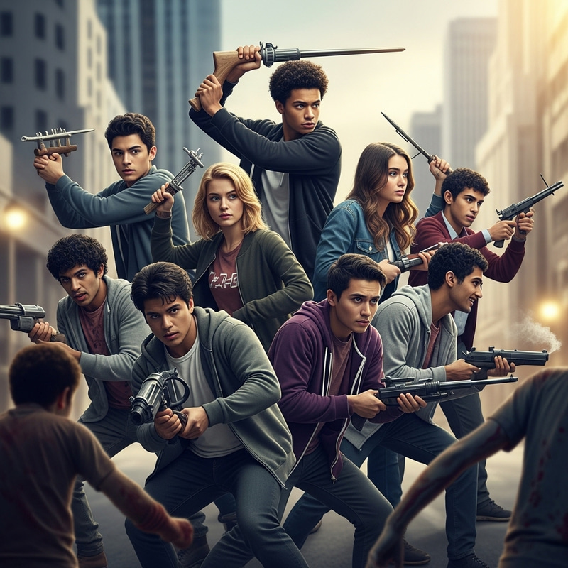 High School Students Creatively Fight Zombies in Urban Setting