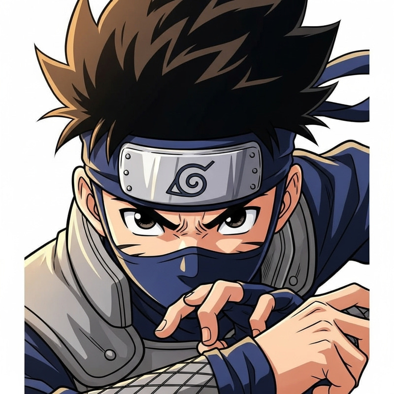 Intense Naruto-Inspired Portrait | Dynamic Action Scene Intense Naruto-Inspired Portrait | Dynamic Action Scene