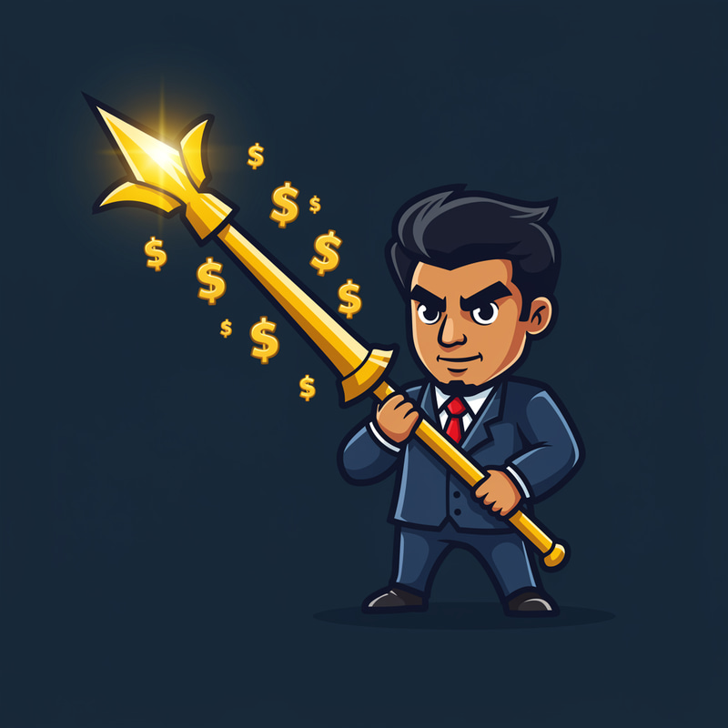Money Lancer Financial Advisor Mascot Money Lancer Financial Advisor Mascot