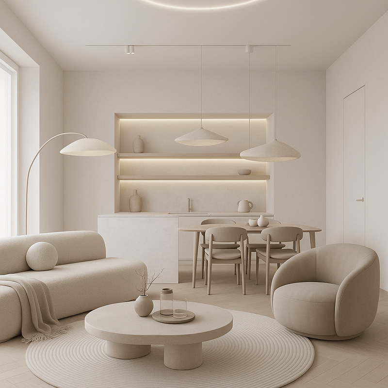 Luxury Japandi Space with Soft Neutral Tones Luxury Japandi Space with Soft Neutral Tones