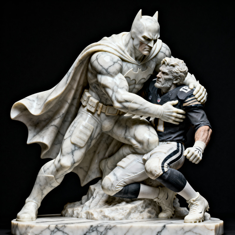 Marble Batman Statue vs. Gus Malzhan