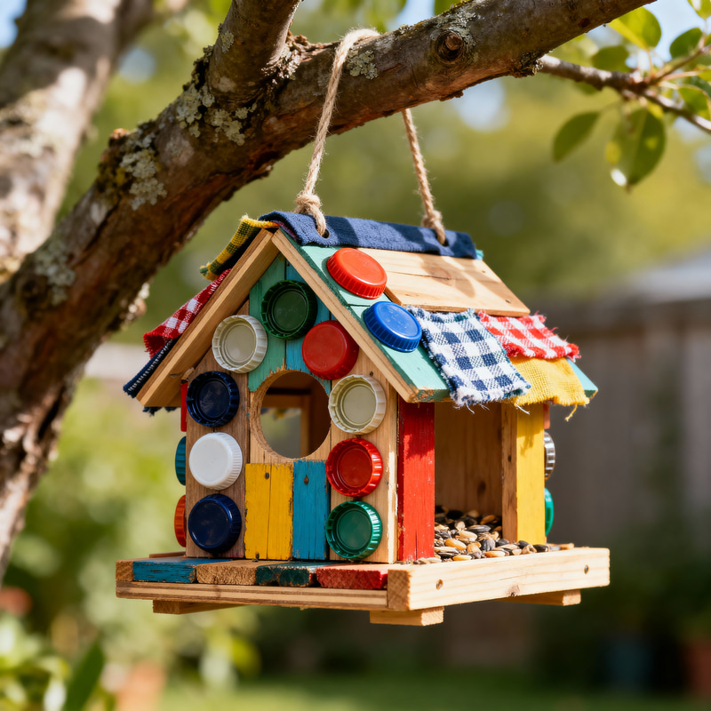 Creative Bird Feeder from Recycled Materials Creative Bird Feeder from Recycled Materials