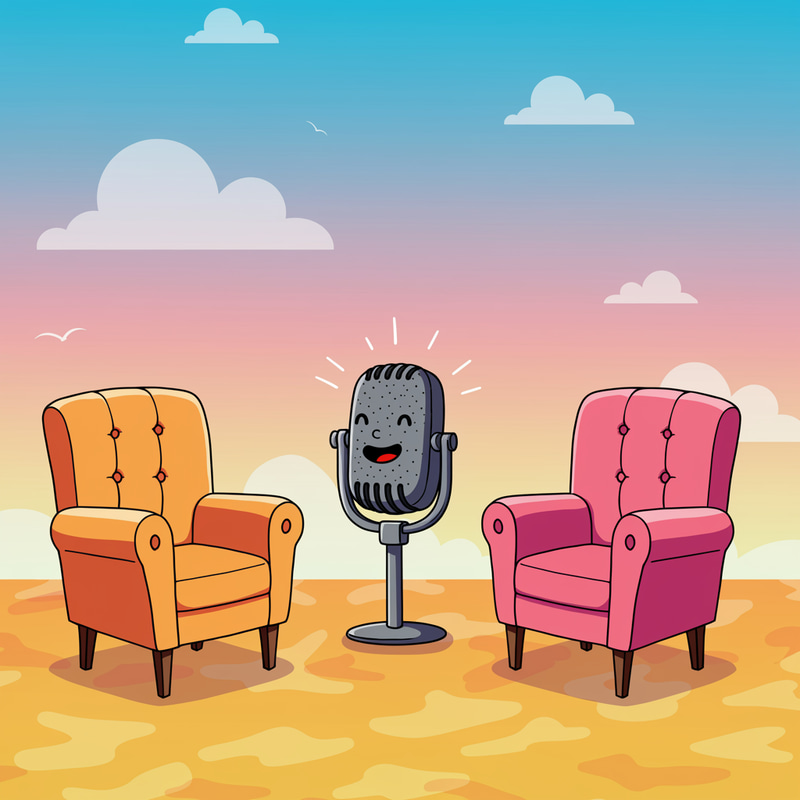 Cartoon Podcast Background Template Cartoon Podcast Background Template
