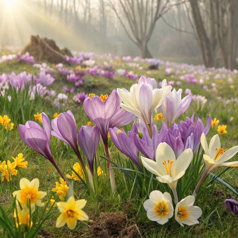 Crocus, Primroses & Daffodils: A Floral Delight Crocus, Primroses & Daffodils: A Floral Delight