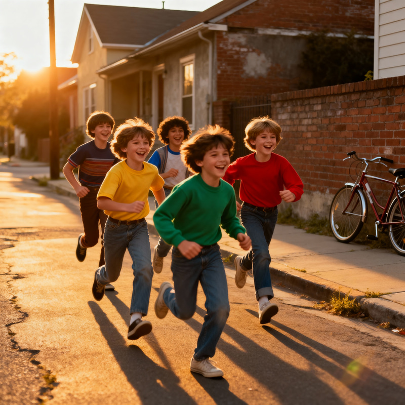 Children in the 80s: Warm Sunset Memories Children in the 80s: Warm Sunset Memories