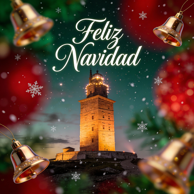 Elegant Christmas Card: Feliz Navidad Design