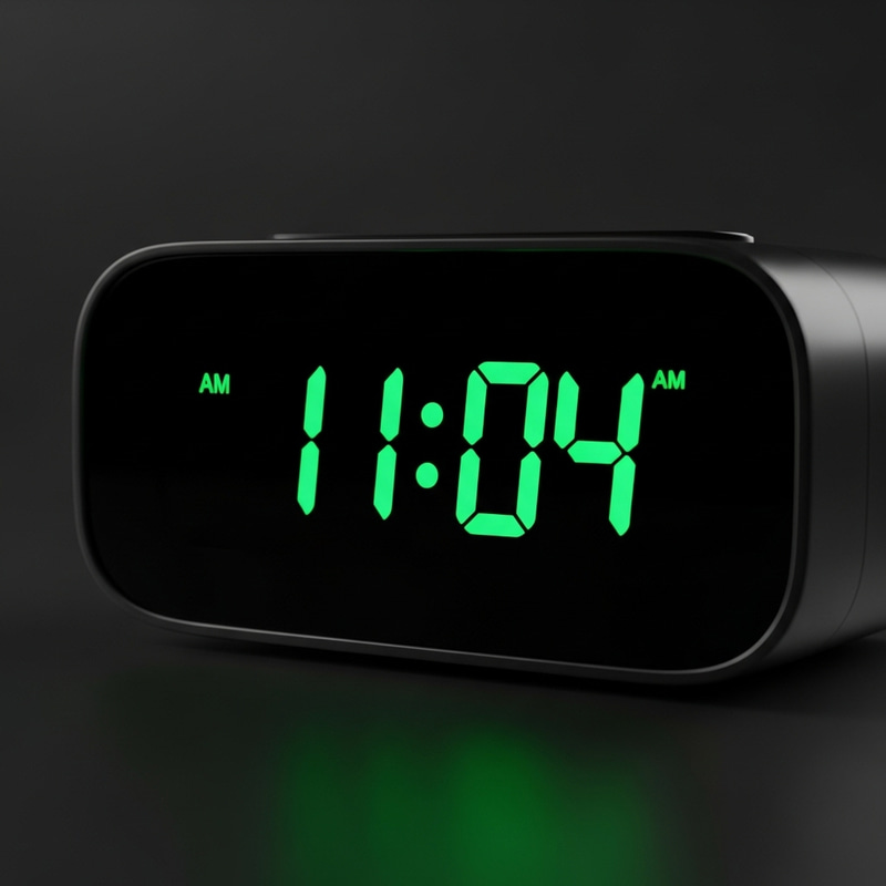 Digital Clock Displaying 11:04 AM
