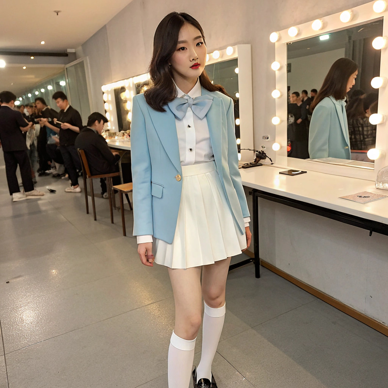 Young Chinese Idol in Elegant Makeup Room Young Chinese Idol in Elegant Makeup Room
