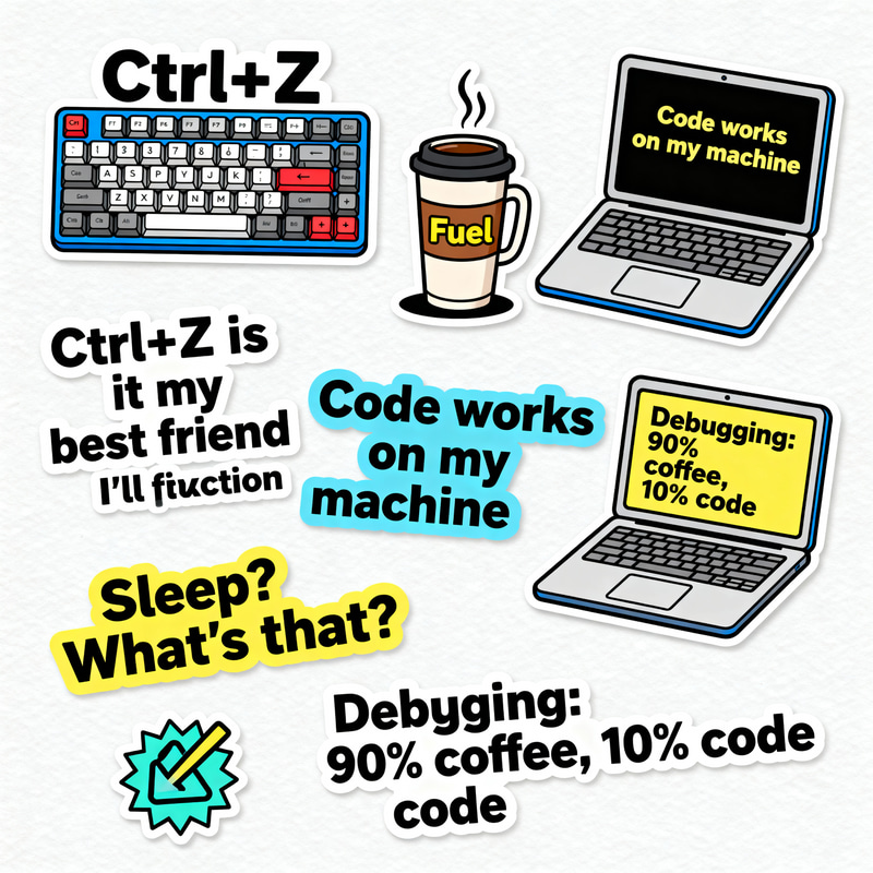 Funny Stickers for Programmers