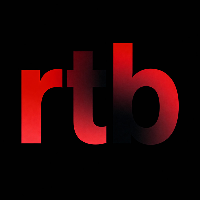 RTB Logo Design - Black and Red Gradient