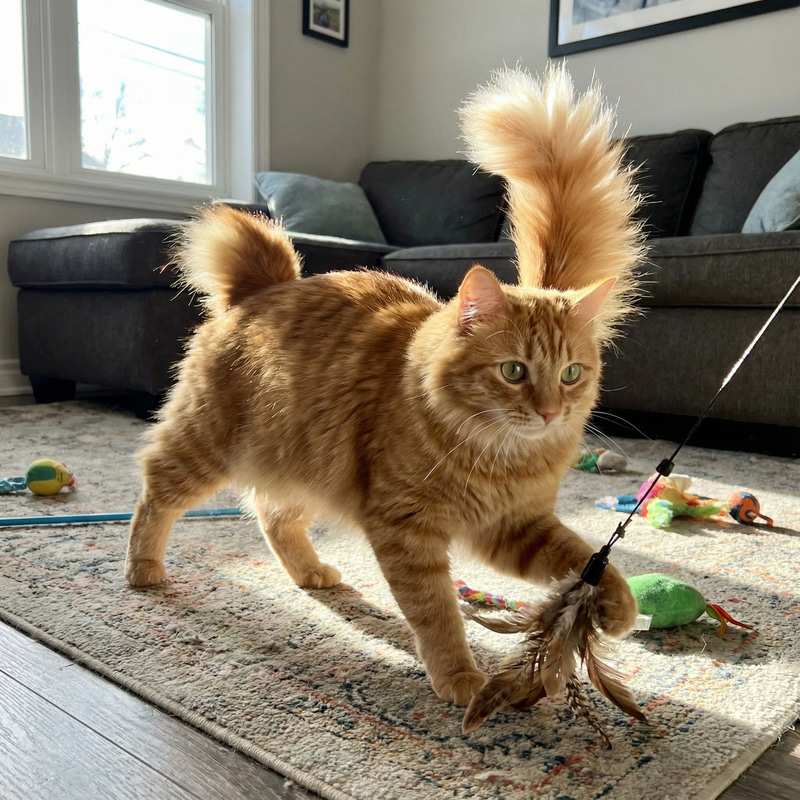 Playful Orange Tabby Cat with Green Eyes Playful Orange Tabby Cat with Green Eyes