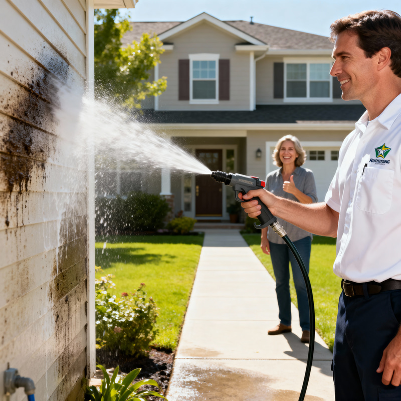 Professional Pressure Washing Services in Action Professional Pressure Washing Services in Action