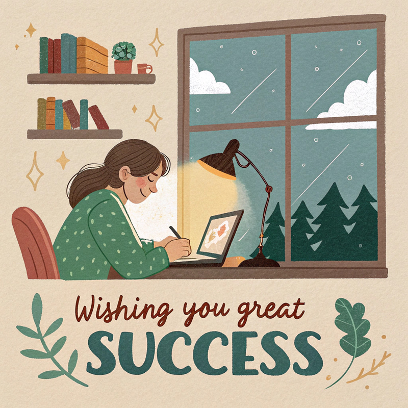 Study Success Postcard Design Study Success Postcard Design