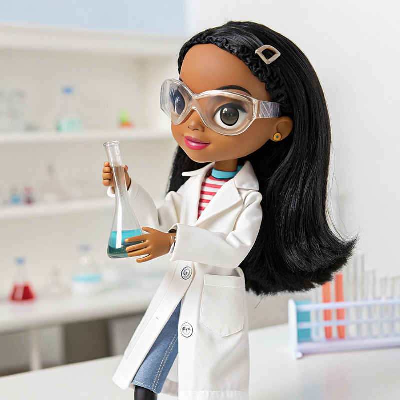 Bratz Doll Scientist: Black Hair & Tan Skin Bratz Doll Scientist: Black Hair & Tan Skin
