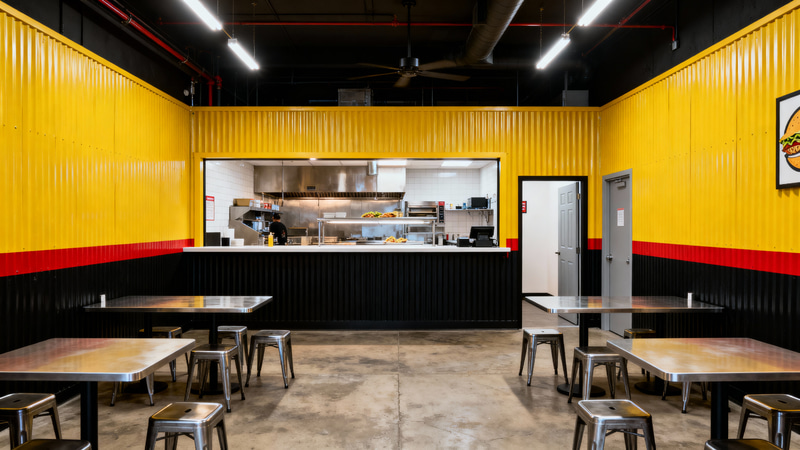 Stylish 700 Sq Ft QSR Taco Shop Interior Design Stylish 700 Sq Ft QSR Taco Shop Interior Design