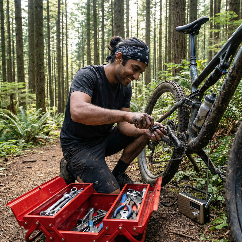 Expert Mountain Bike Repair in Serene Forest Trails