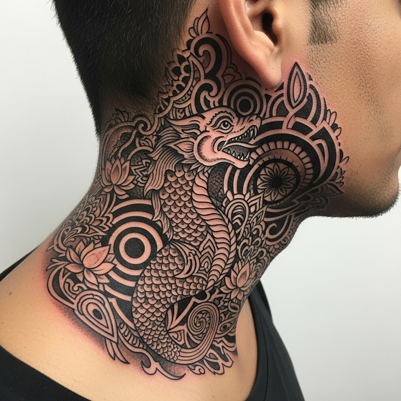 South Asian Male Neck Tattoo Design Ideas South Asian Male Neck Tattoo Design Ideas