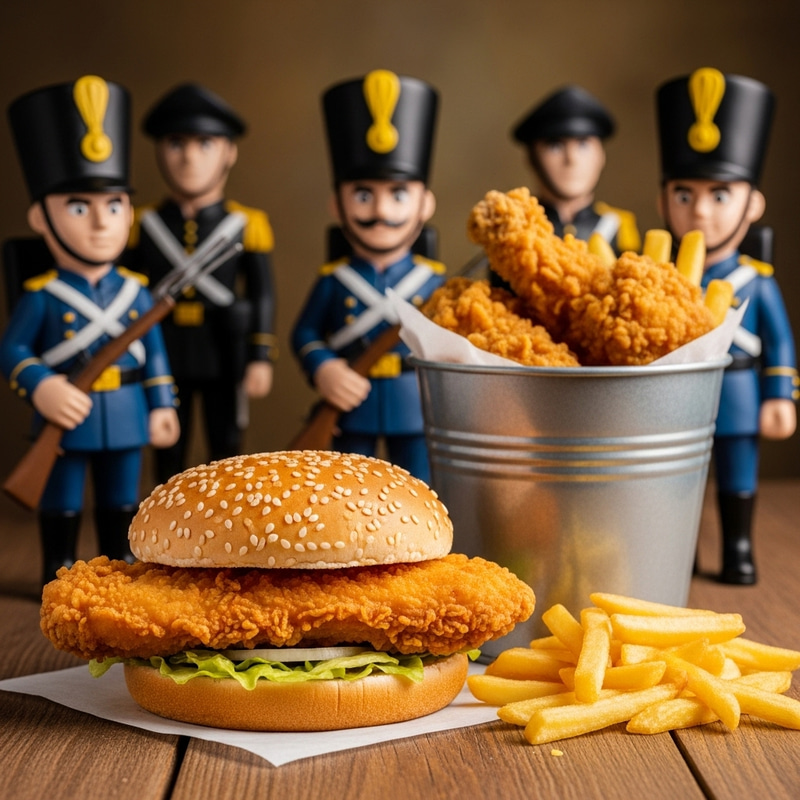 Crispy Fried Chicken Burger & Sides Delight Crispy Fried Chicken Burger & Sides Delight