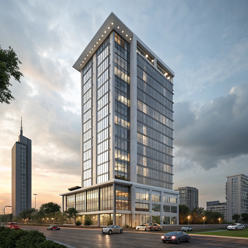 Modern 25-Floor Business & Residential Building Modern 25-Floor Business & Residential Building