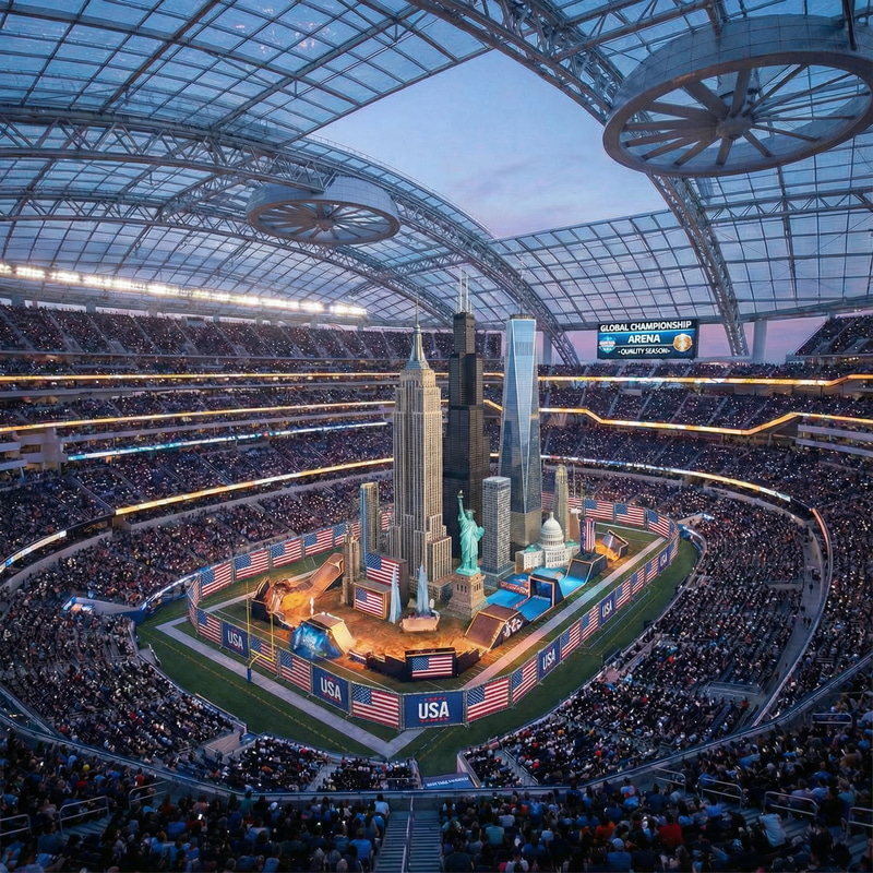 Skyscraper Cityscape: USA Themed Game Field Skyscraper Cityscape: USA Themed Game Field