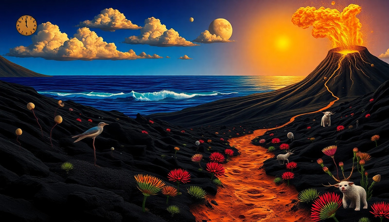 Surreal Lanzarote Landscape Inspired by Dali Surreal Lanzarote Landscape Inspired by Dali