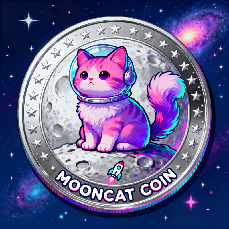 Cat in Moon Meme Coin - Fun Crypto Art