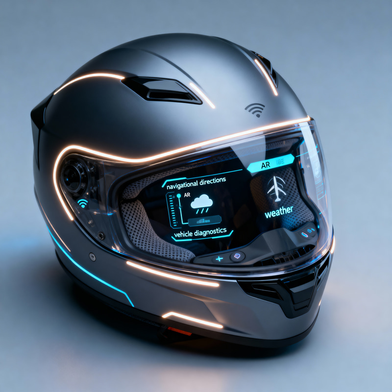 Futuristic AI-Powered Motorcycle Helmet Futuristic AI-Powered Motorcycle Helmet