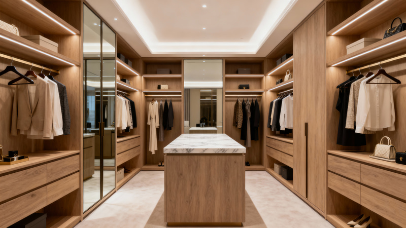 Custom Walk-In Closet Design Ideas