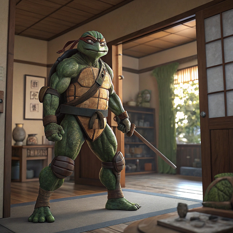 Teenage Mutant Ninja Turtle in Room Display