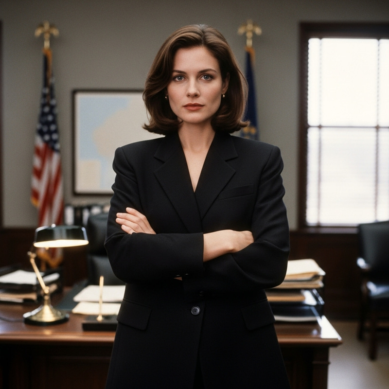 1992 Female Power Suit Fashion - Government Office Style