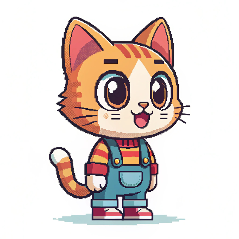 Pixel Cat for Games - Retro Style Art Pixel Cat for Games - Retro Style Art