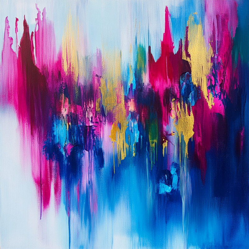 Colorful Abstract Acrylic Painting Colorful Abstract Acrylic Painting