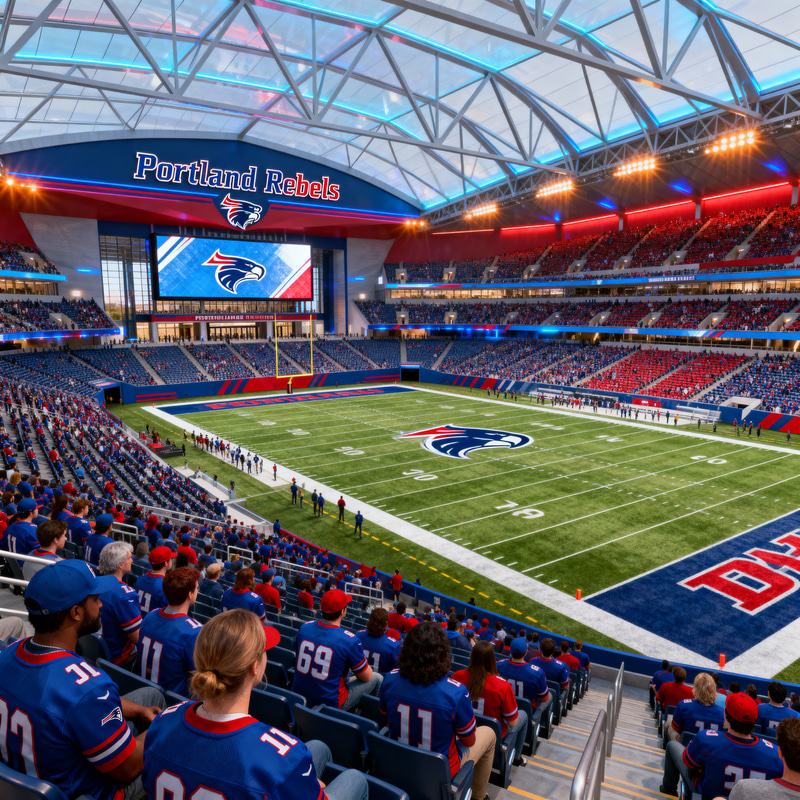Portland Rebels NFL Stadium with Roof Portland Rebels NFL Stadium with Roof