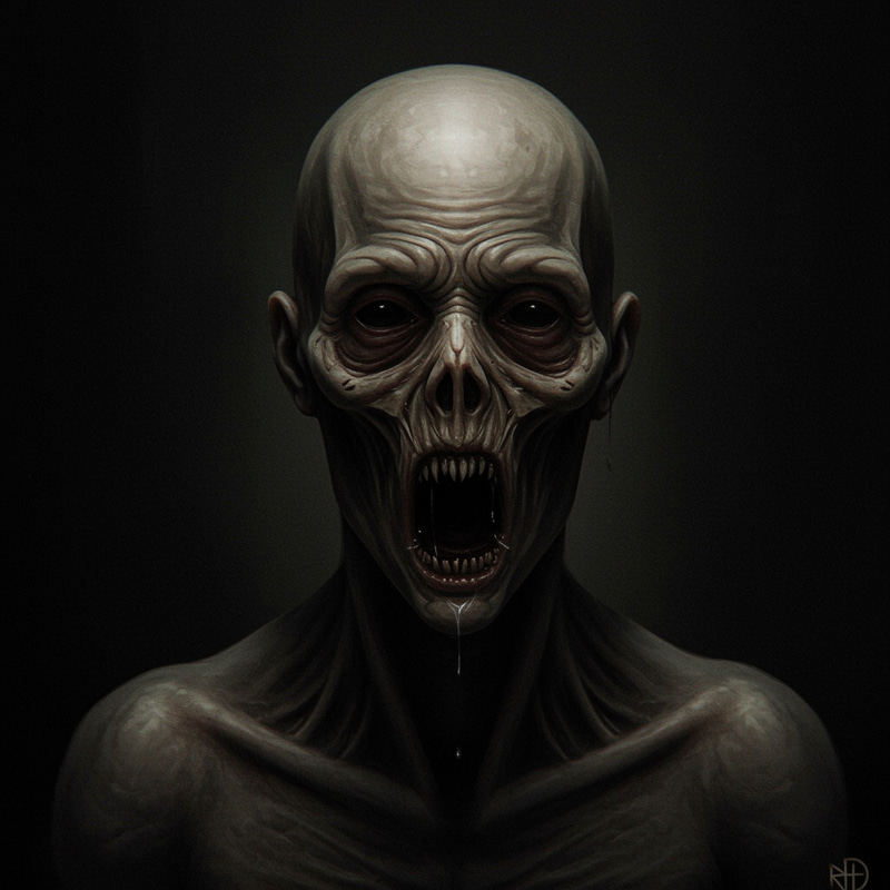 Eerie Humanoid Shadows in Lovecraftian Horror Eerie Humanoid Shadows in Lovecraftian Horror