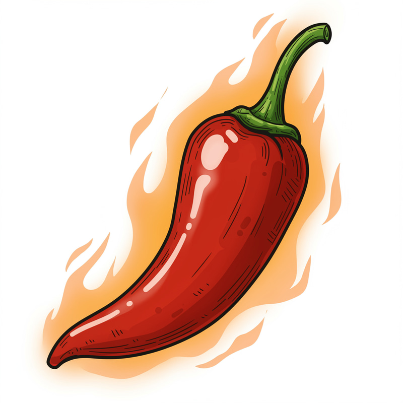 Vibrant Cartoon Chili Pepper Art Vibrant Cartoon Chili Pepper Art