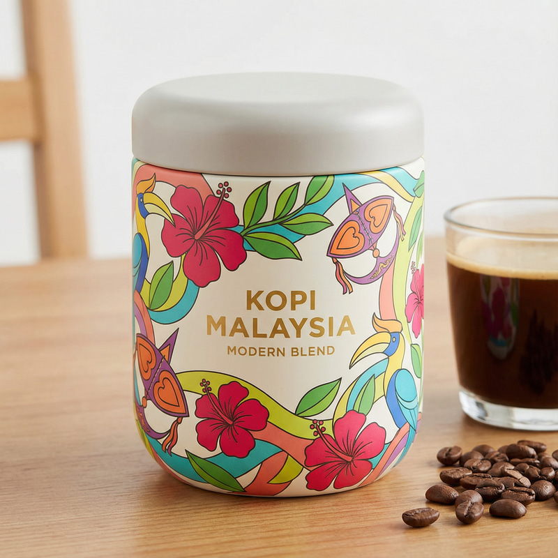Modern Malaysian Coffee Powder Packaging Design Modern Malaysian Coffee Powder Packaging Design