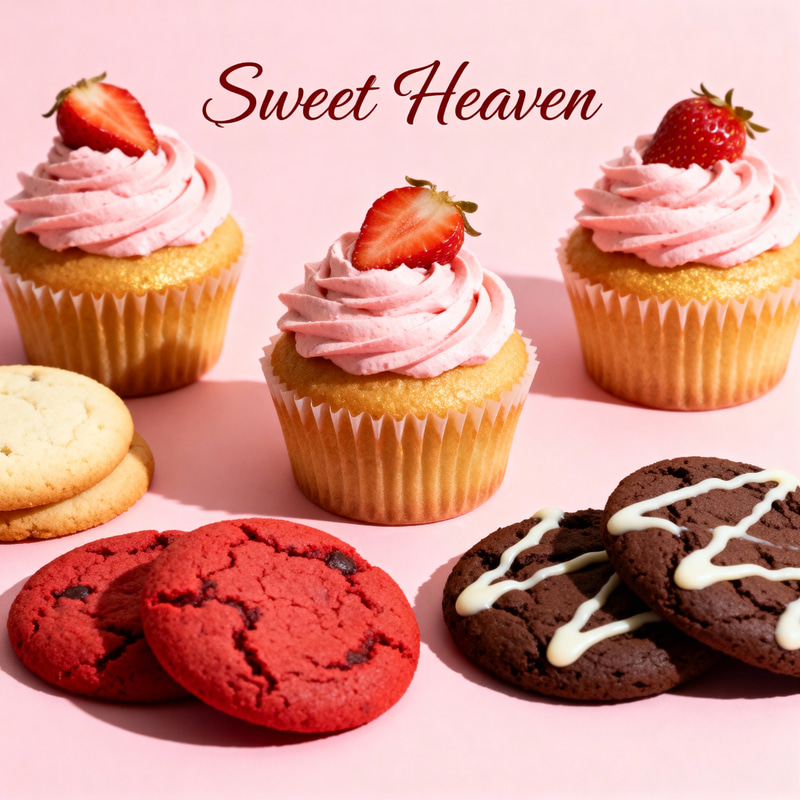 Sweet Heaven: Delicious Strawberry Cupcakes & Cookies