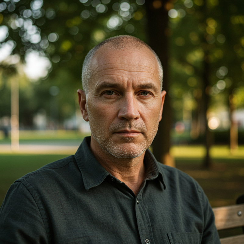 Portrait of a Mature Man in Natural Light Portrait of a Mature Man in Natural Light
