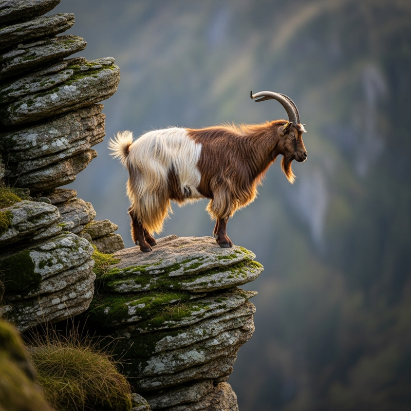Goat Standing on Rock - Stunning Nature Photography Goat Standing on Rock - Stunning Nature Photography