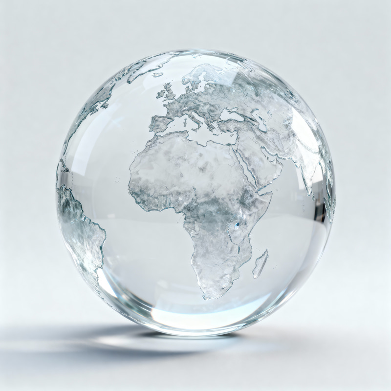 Transparent Globe - Clear World View Transparent Globe - Clear World View