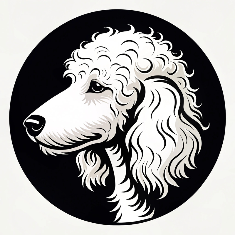 Minimalist Bedlington Terrier Logo Design Minimalist Bedlington Terrier Logo Design