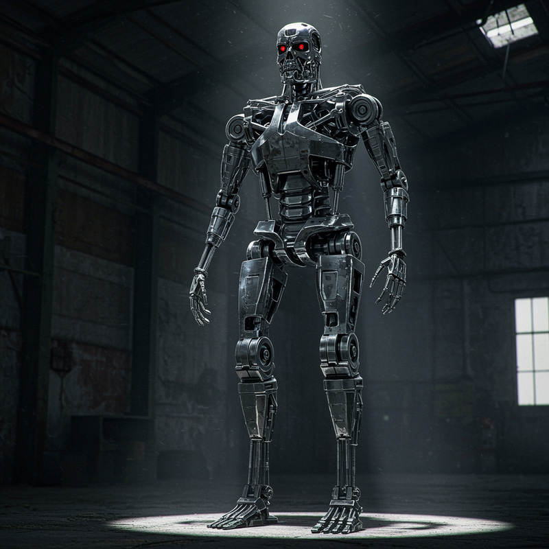 Metal Robot Inspired by The Terminator Metal Robot Inspired by The Terminator