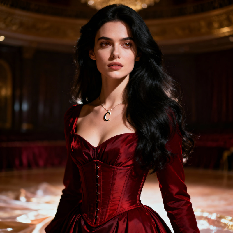 Enchanting Portrait of a Model in Red Dress