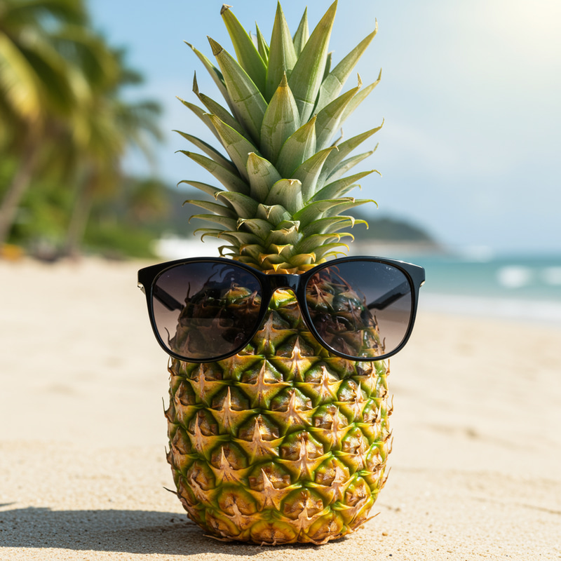 Pineapple with Sunglasses - Fun Summer Vibe Pineapple with Sunglasses - Fun Summer Vibe